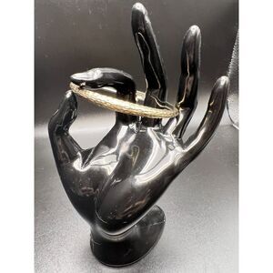 Hammered Gold Bangle Bracelet